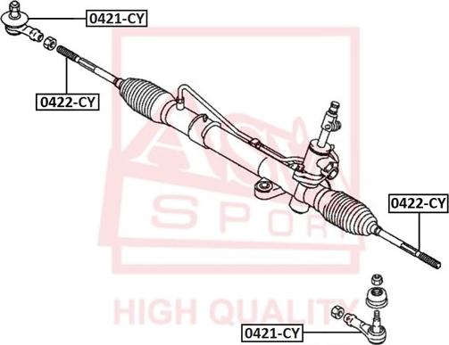 ASVA 0422-CY - Аксиален шарнирен накрайник, напречна кормилна щанга vvparts.bg