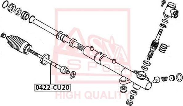 ASVA 0422-CU20 - Аксиален шарнирен накрайник, напречна кормилна щанга vvparts.bg