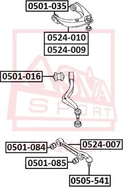 ASVA 0501-084 - Тампон, носач vvparts.bg