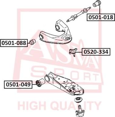 ASVA 0520-334 - Шарнири vvparts.bg