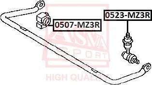 ASVA 0507-MZ3R - Лагерна втулка, стабилизатор vvparts.bg