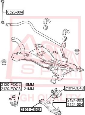 ASVA 0523-004 - Биалета vvparts.bg