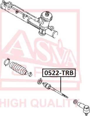 ASVA 0522-TRB - Аксиален шарнирен накрайник, напречна кормилна щанга vvparts.bg