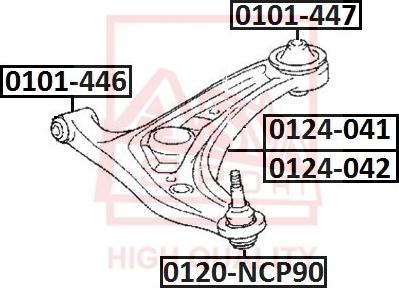 ASVA 0120-NCP90 - Шарнири vvparts.bg