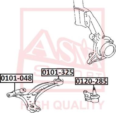 ASVA 0101-048 - Тампон, носач vvparts.bg