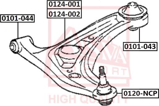 ASVA 0120-NCP - Шарнири vvparts.bg