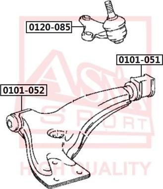 ASVA 0101-051 - Тампон, носач vvparts.bg