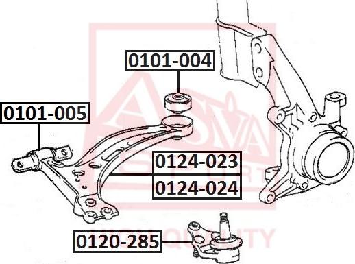 ASVA 0101-004 - Тампон, носач vvparts.bg