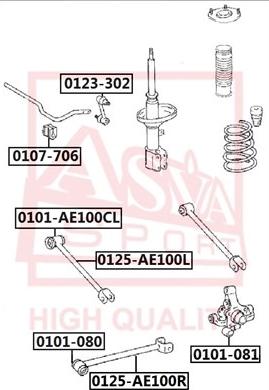 ASVA 0101-081 - Тампон, носач vvparts.bg