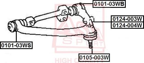 ASVA 0101-03WB - Тампон, носач vvparts.bg