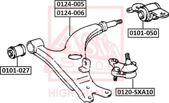 ASVA 0120-SXA10 - Шарнири vvparts.bg