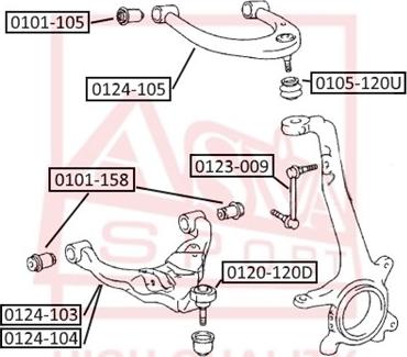 ASVA 0101-158 - Тампон, носач vvparts.bg