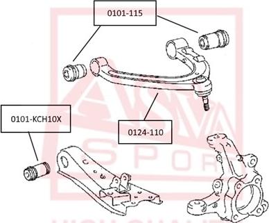 ASVA 0101-115 - Тампон, носач vvparts.bg