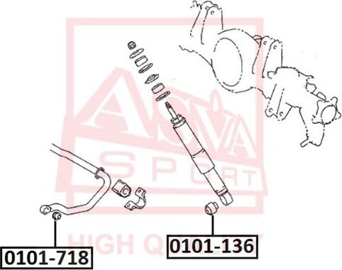 ASVA 0101-136 - Тампон, носач vvparts.bg