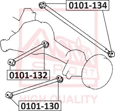 ASVA 0101-132 - Тампон, носач vvparts.bg