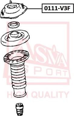 ASVA 0111-V3F - Тампон на макферсън vvparts.bg