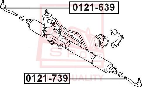 ASVA 0121-739 - Накрайник на напречна кормилна щанга vvparts.bg