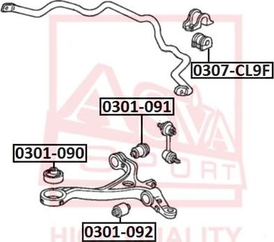 ASVA 0301-091 - Тампон, носач vvparts.bg