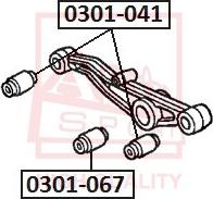 ASVA 0301-041 - Тампон, носач vvparts.bg