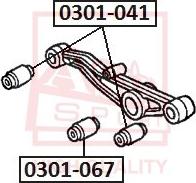 ASVA 0301-067 - Тампон, носач vvparts.bg