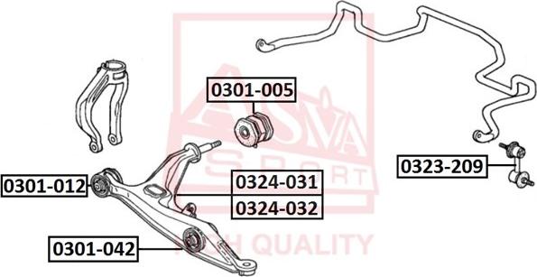 ASVA 0301-012 - Тампон, носач vvparts.bg