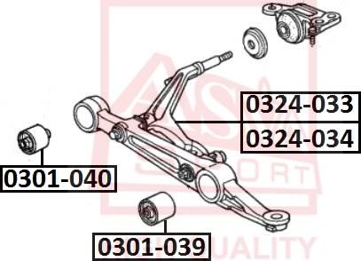 ASVA 0301-039 - Тампон, носач vvparts.bg