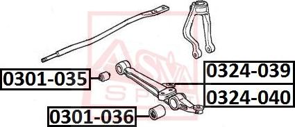 ASVA 0301-035 - Тампон, носач vvparts.bg