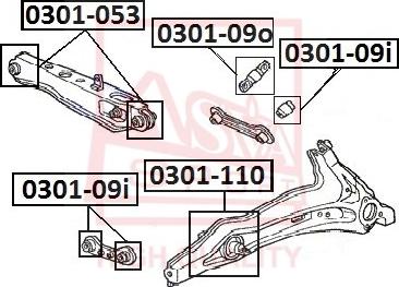 ASVA 0301-110 - Тампон, носач vvparts.bg