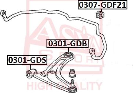 ASVA 0301-GDB - Тампон, носач vvparts.bg