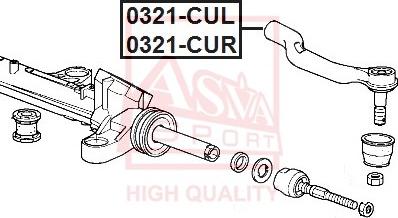 ASVA 0321-CUL - Накрайник на напречна кормилна щанга vvparts.bg