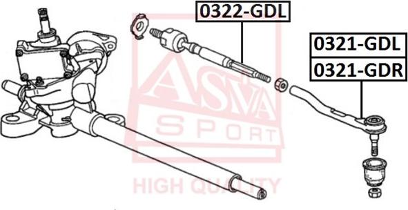 ASVA 0321-GDR - Накрайник на напречна кормилна щанга vvparts.bg