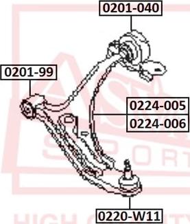 ASVA 0201-040 - Тампон, носач vvparts.bg