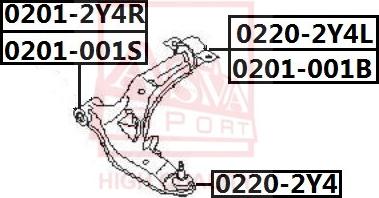 ASVA 0201-001B - Тампон, носач vvparts.bg