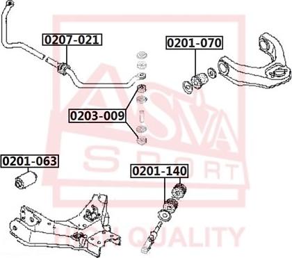 ASVA 0203-009 - Тампон на макферсън vvparts.bg