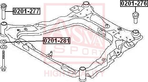 ASVA 0201-281 - Тампон, носач vvparts.bg