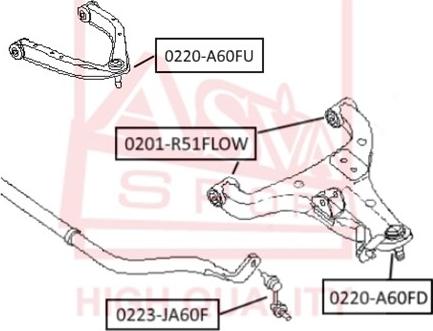 ASVA 0201-R51FLOW - Тампон, носач vvparts.bg