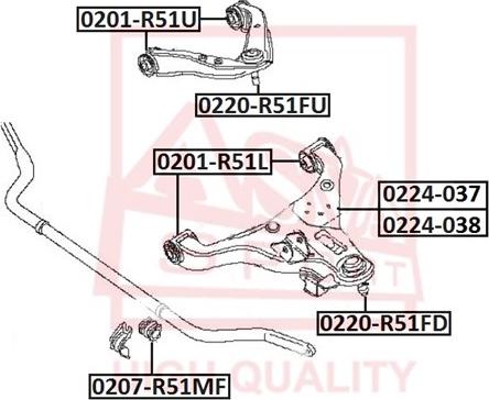 ASVA 0224-038 - Носач, окачване на колелата vvparts.bg