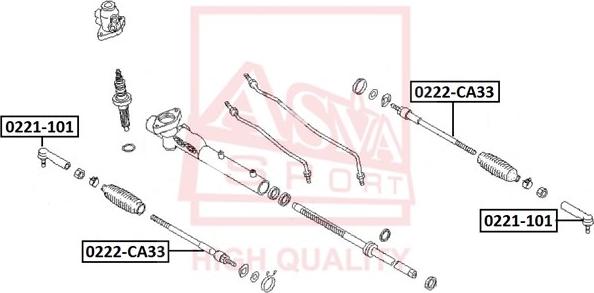 ASVA 0221-101 - Накрайник на напречна кормилна щанга vvparts.bg