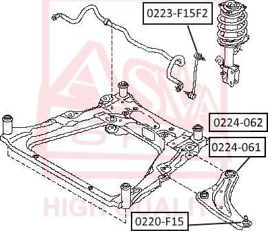 ASVA 0224-061 - Носач, окачване на колелата vvparts.bg