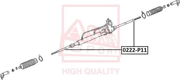 ASVA 0222-P11 - Аксиален шарнирен накрайник, напречна кормилна щанга vvparts.bg