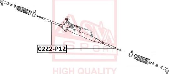 ASVA 0222-P12 - Аксиален шарнирен накрайник, напречна кормилна щанга vvparts.bg