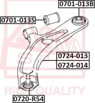 ASVA 0724-014 - Носач, окачване на колелата vvparts.bg