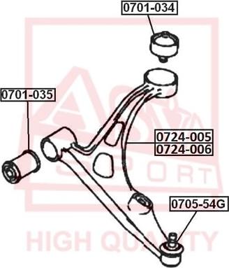 ASVA 0701-034 - Тампон, носач vvparts.bg