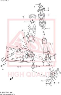 ASVA 0724-004B - Носач, окачване на колелата vvparts.bg