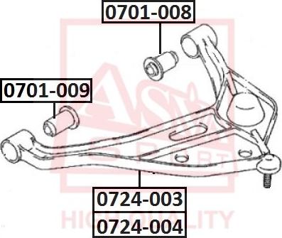 ASVA 0724-004 - Носач, окачване на колелата vvparts.bg