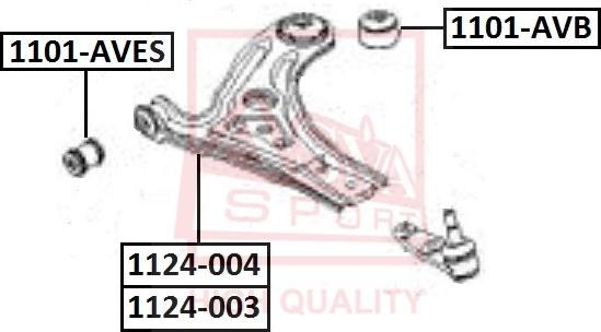 ASVA 1101-AVES - Тампон, носач vvparts.bg