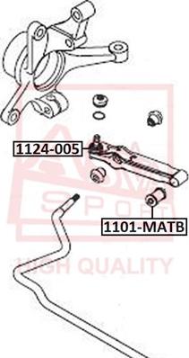 ASVA 1101-MATB - Тампон, носач vvparts.bg