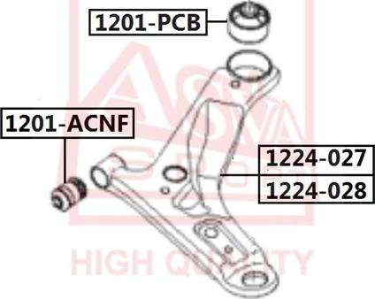 ASVA 1201-PCB - Тампон, носач vvparts.bg