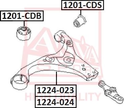 ASVA 1224-023 - Носач, окачване на колелата vvparts.bg