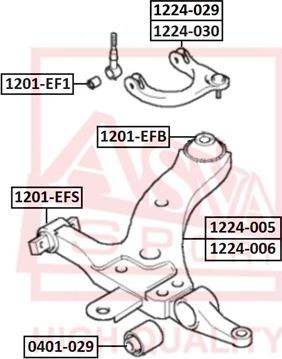 ASVA 1224-005 - Носач, окачване на колелата vvparts.bg